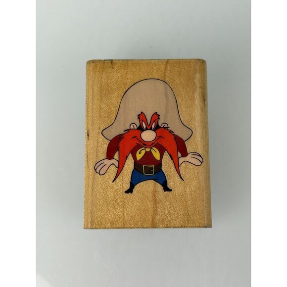 Looney Tunes Yosemite Sam 019-D Vintage 90s Rubber Stamp Stampede Cartoon Craft - Picture 9 of 9